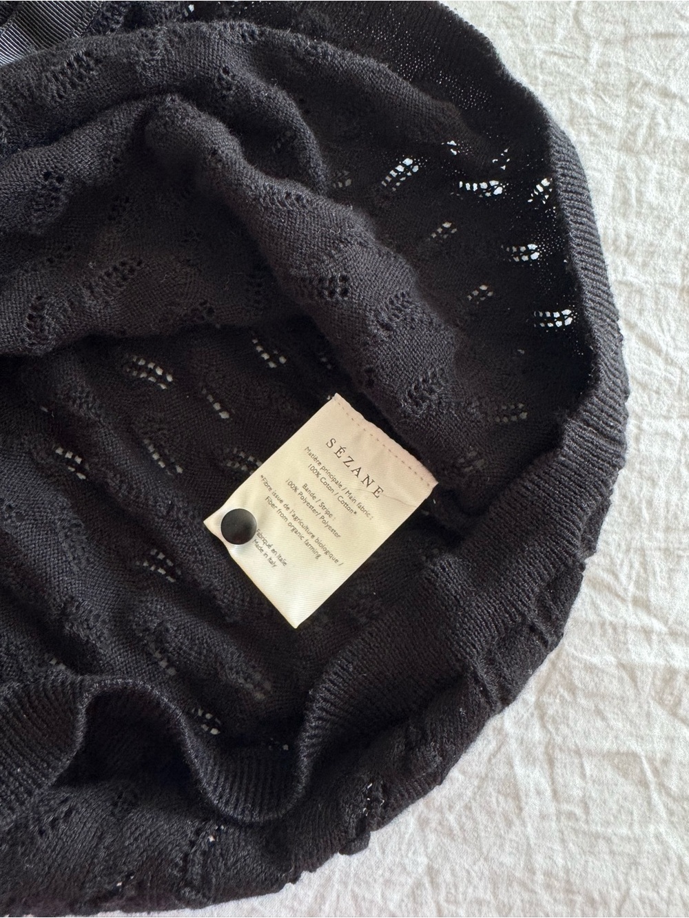 Sézane Black Philippe 100% Cotton Knit Cardigan - Picture 11 of 14